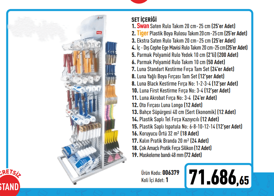 Boya Fırça Rulo Standı